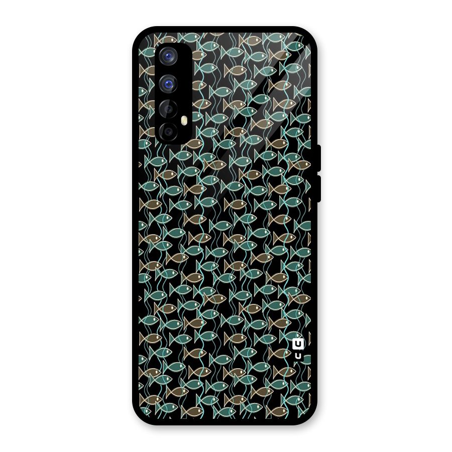 Animated Fishes Art Pattern Glass Back Case for Realme Narzo 20 Pro