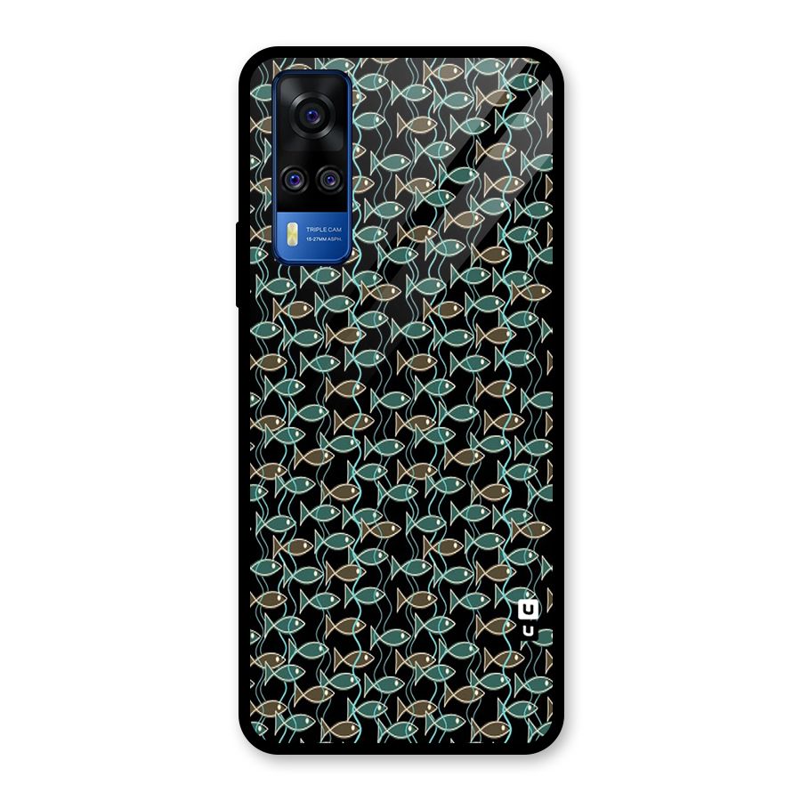 Animated Fishes Art Pattern Glass Back Case for Vivo Y31