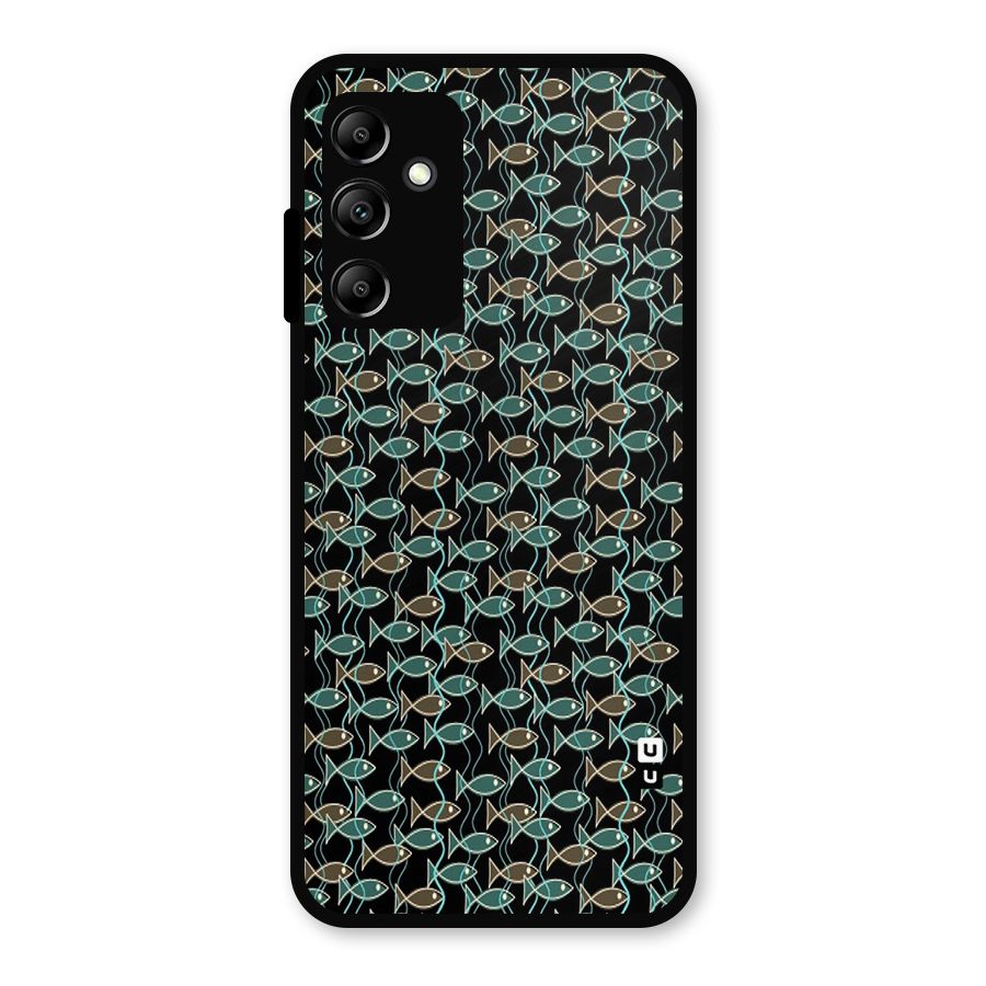 Animated Fishes Art Pattern Metal Back Case for Galaxy A14 5G