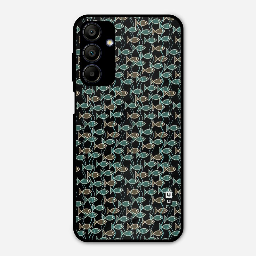 Animated Fishes Art Pattern Metal Back Case for Galaxy A15 5G