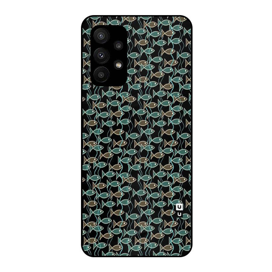 Animated Fishes Art Pattern Metal Back Case for Galaxy A23