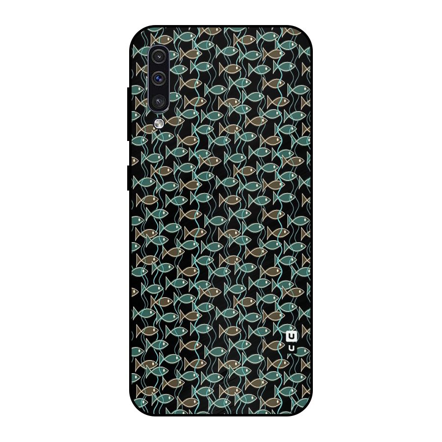 Animated Fishes Art Pattern Metal Back Case for Galaxy A30s