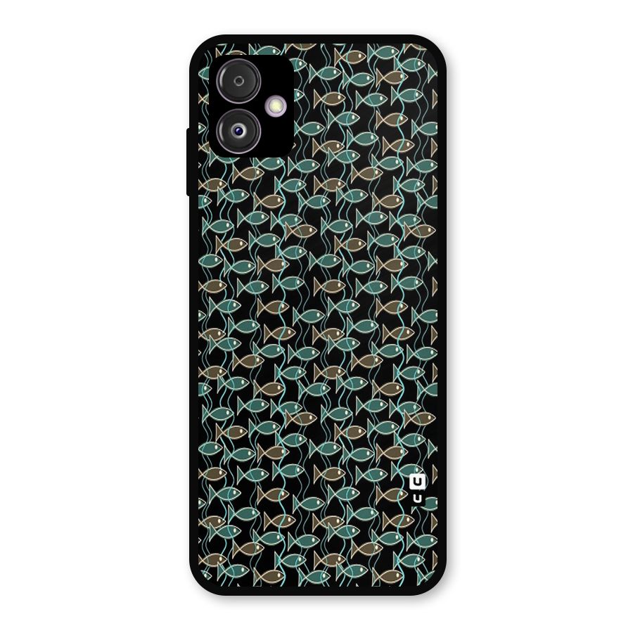 Animated Fishes Art Pattern Metal Back Case for Galaxy F14