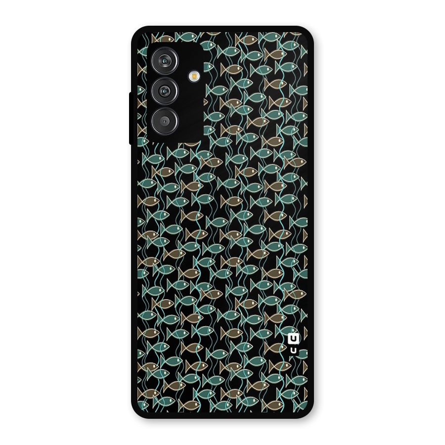 Animated Fishes Art Pattern Metal Back Case for Galaxy M14 5G