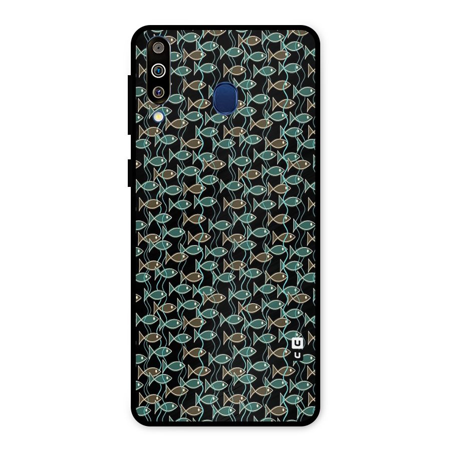 Animated Fishes Art Pattern Metal Back Case for Galaxy M30