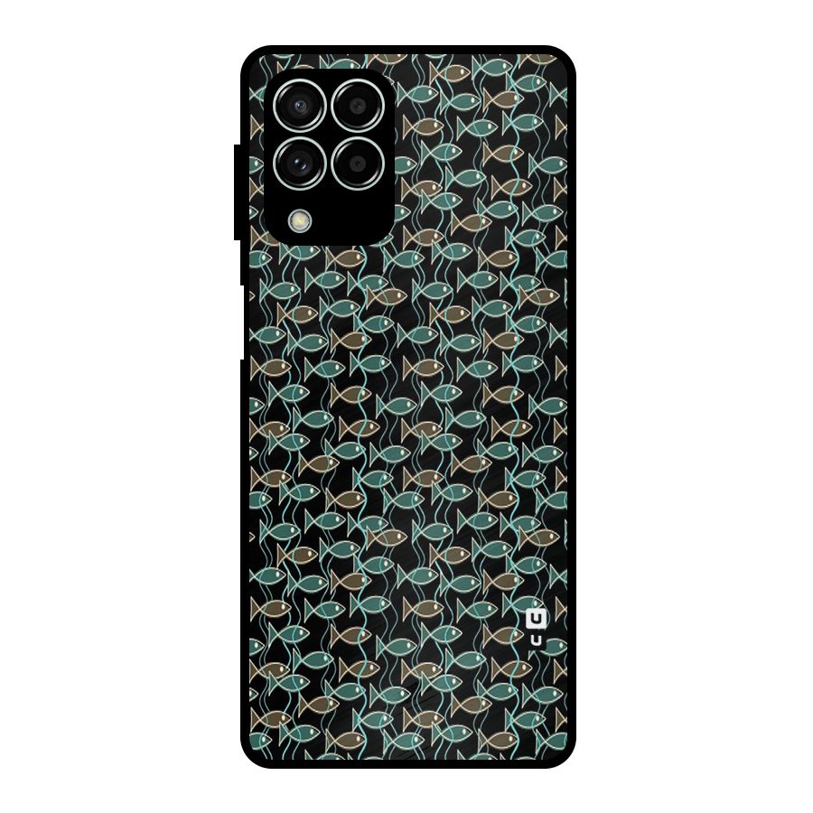 Animated Fishes Art Pattern Metal Back Case for Galaxy M33