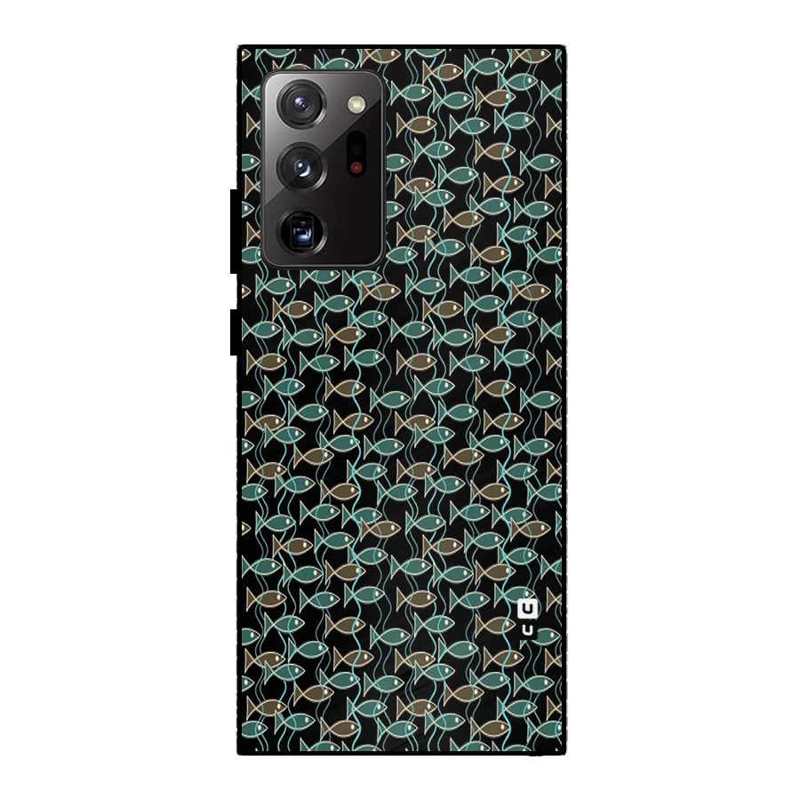 Animated Fishes Art Pattern Metal Back Case for Galaxy Note 20 Ultra