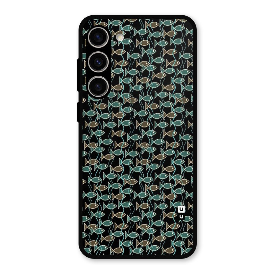 Animated Fishes Art Pattern Metal Back Case for Galaxy S23 Plus