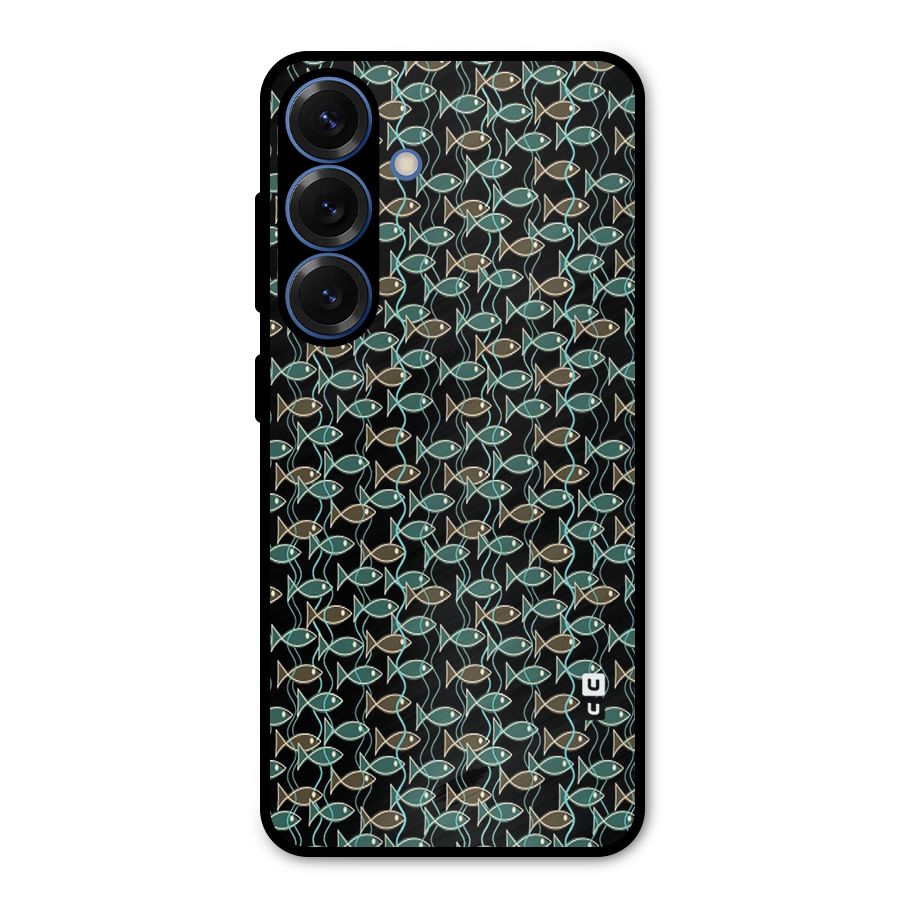 Animated Fishes Art Pattern Metal Back Case for Galaxy S25