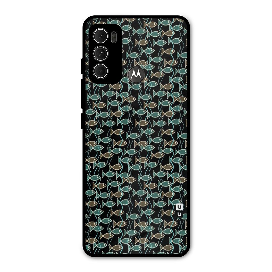 Animated Fishes Art Pattern Metal Back Case for Moto G60