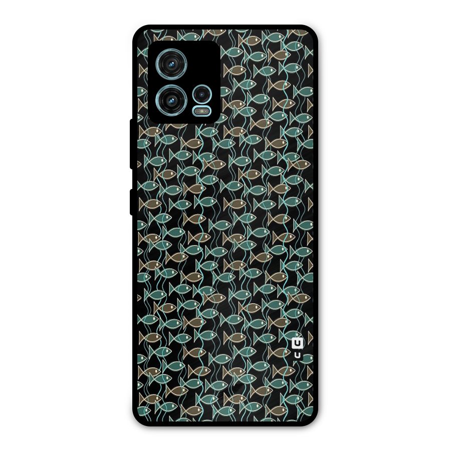 Animated Fishes Art Pattern Metal Back Case for Moto G72