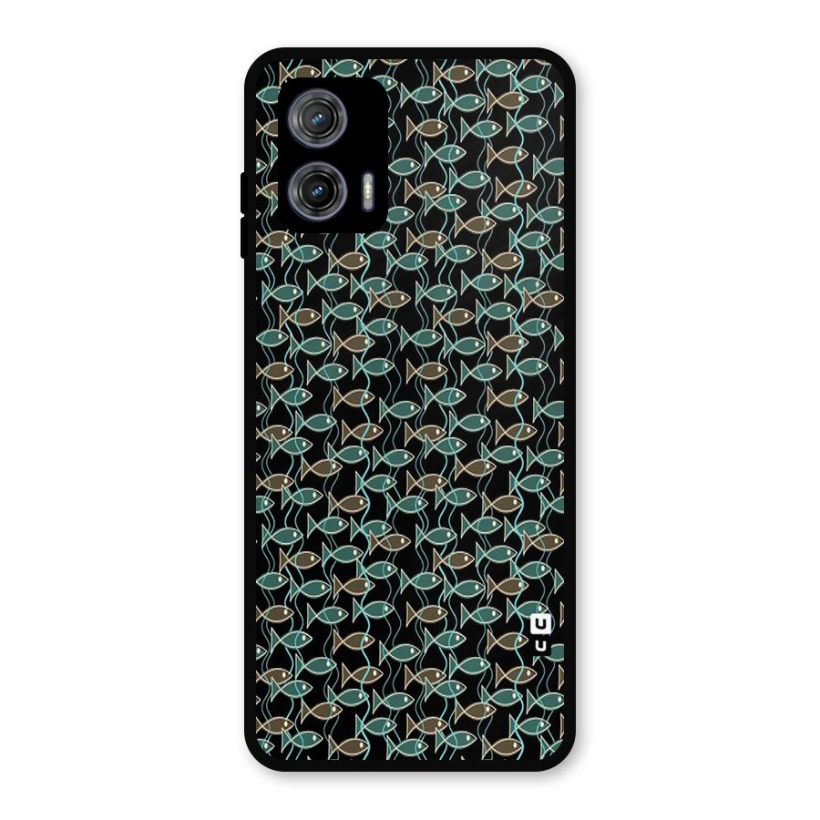 Animated Fishes Art Pattern Metal Back Case for Moto G73