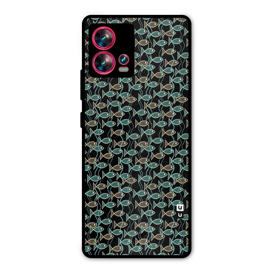 Animated Fishes Art Pattern Metal Back Case for Motorola Edge 30 Fusion