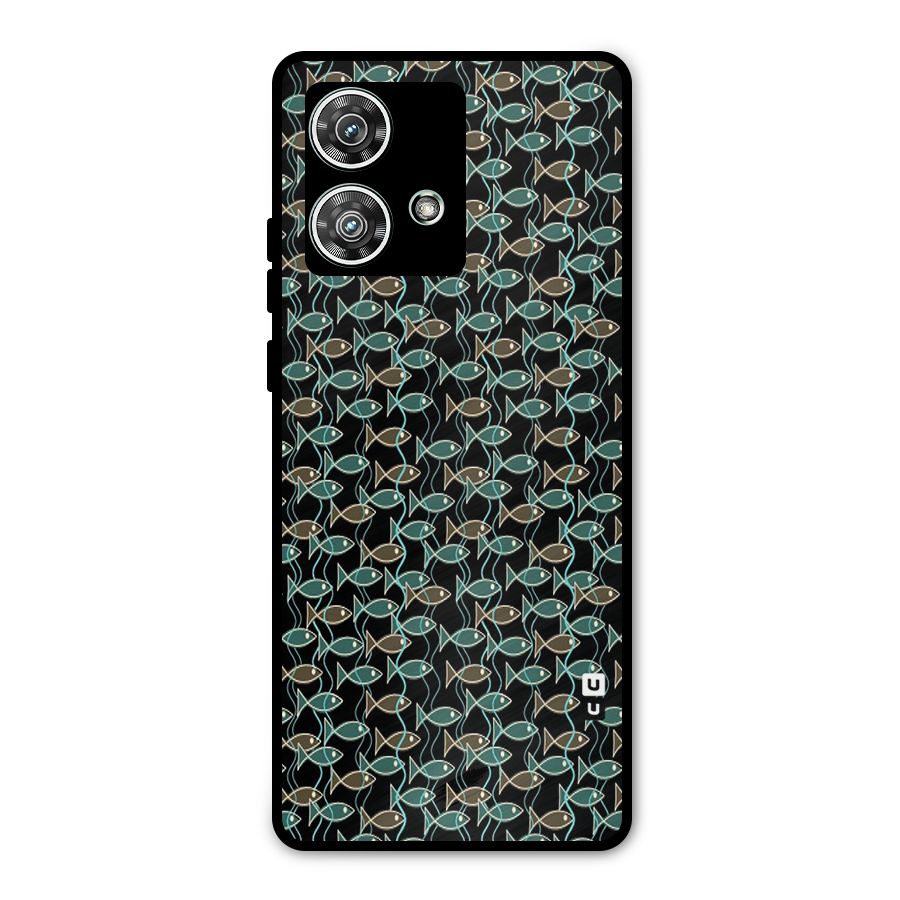 Animated Fishes Art Pattern Metal Back Case for Motorola Edge 40 Neo
