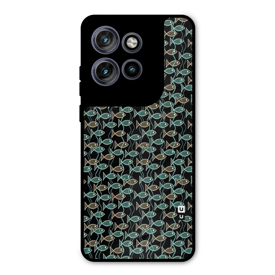 Animated Fishes Art Pattern Metal Back Case for Motorola Edge 50 Neo
