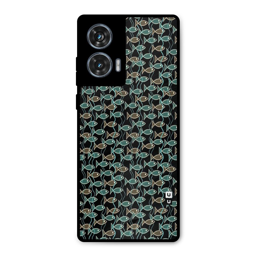 Animated Fishes Art Pattern Metal Back Case for Motorola G96