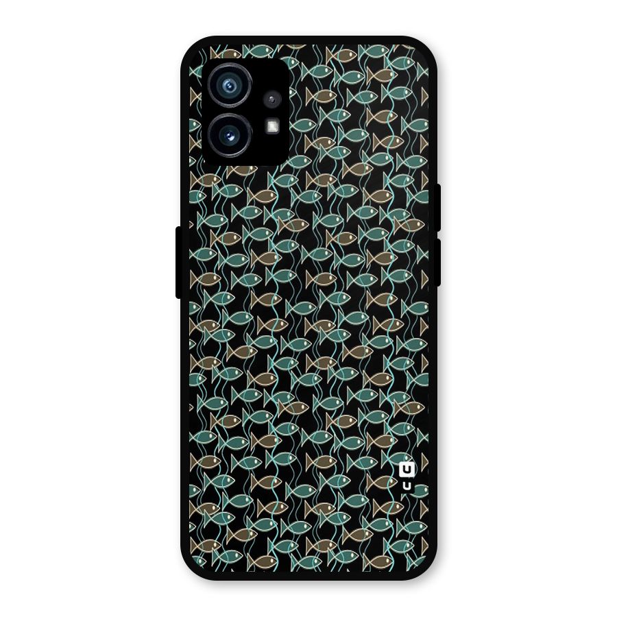 Animated Fishes Art Pattern Metal Back Case for Nothing Phone 1