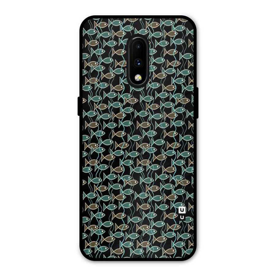 Animated Fishes Art Pattern Metal Back Case for OnePlus 7