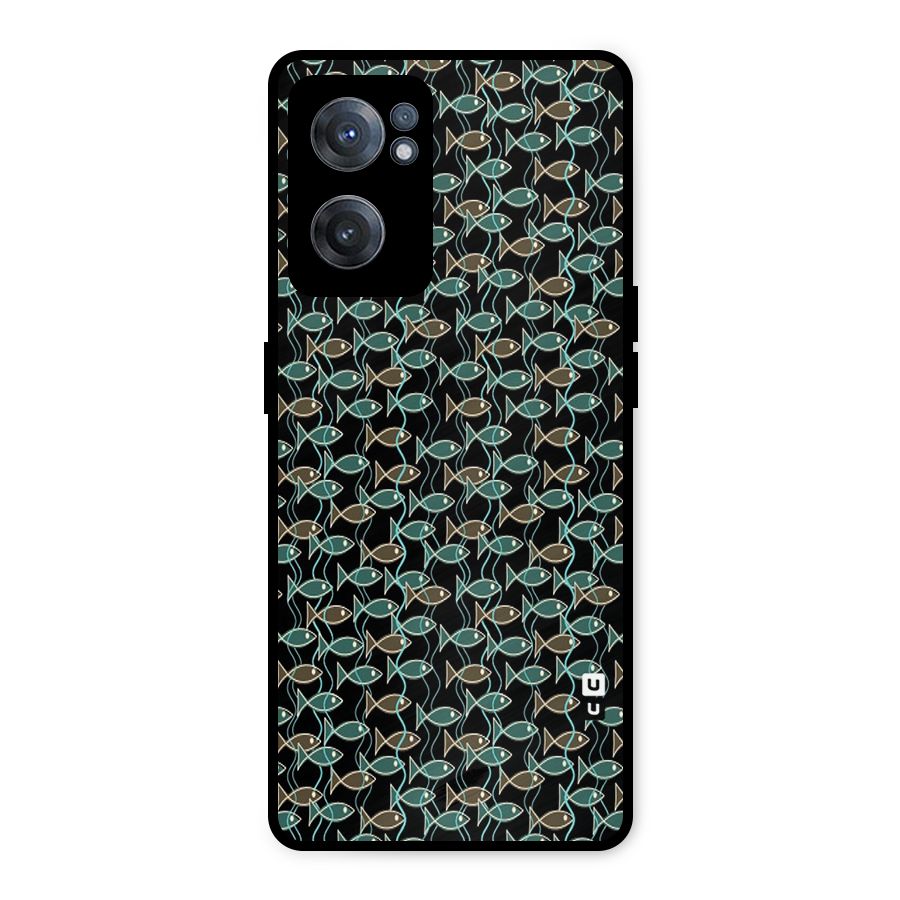 Animated Fishes Art Pattern Metal Back Case for OnePlus Nord CE 2 5G