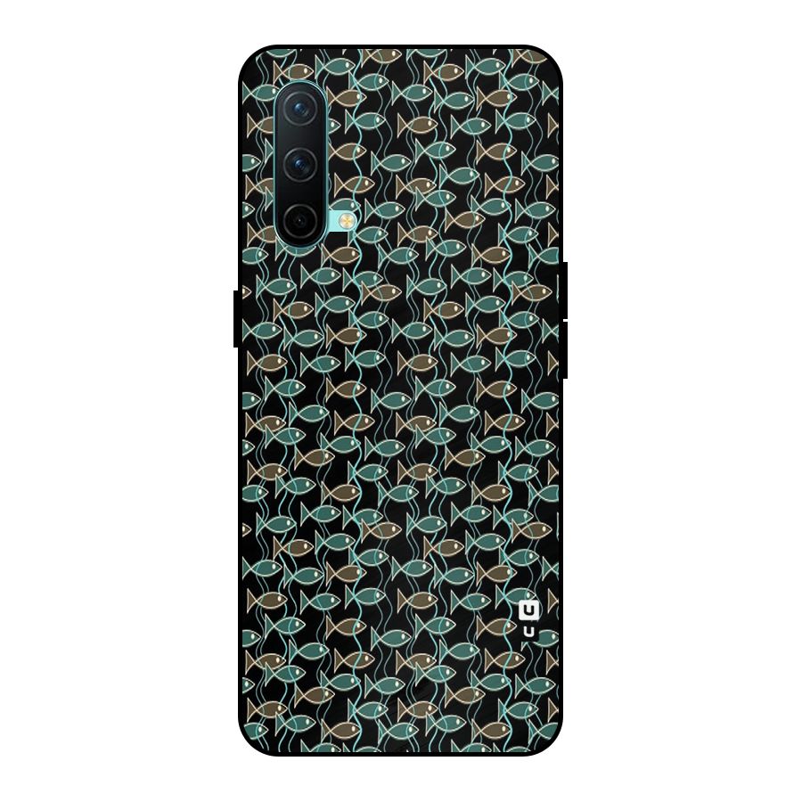 Animated Fishes Art Pattern Metal Back Case for OnePlus Nord CE 5G