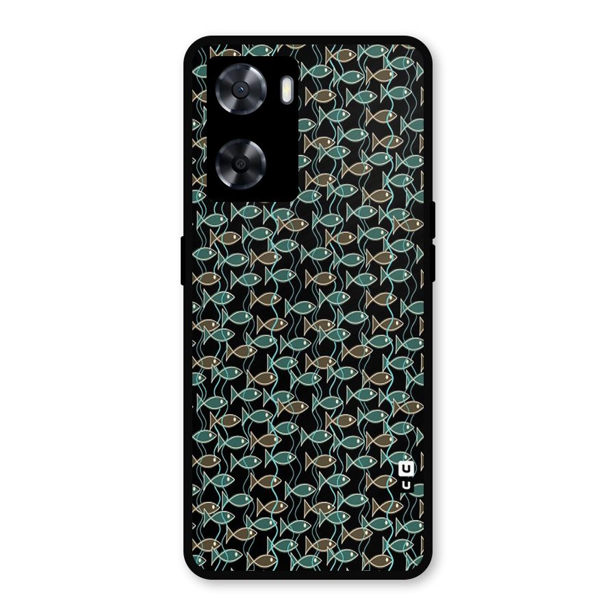 Animated Fishes Art Pattern Metal Back Case for OnePlus Nord N20 SE