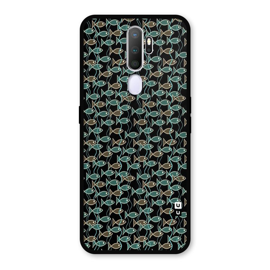 Animated Fishes Art Pattern Metal Back Case for Oppo A9 (2020)
