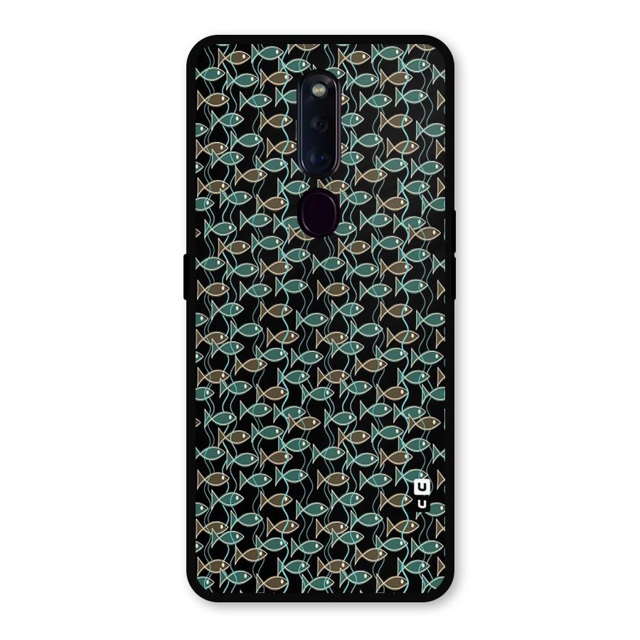 Animated Fishes Art Pattern Metal Back Case for Oppo F11 Pro