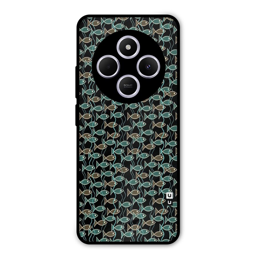 Animated Fishes Art Pattern Metal Back Case for Poco M7
