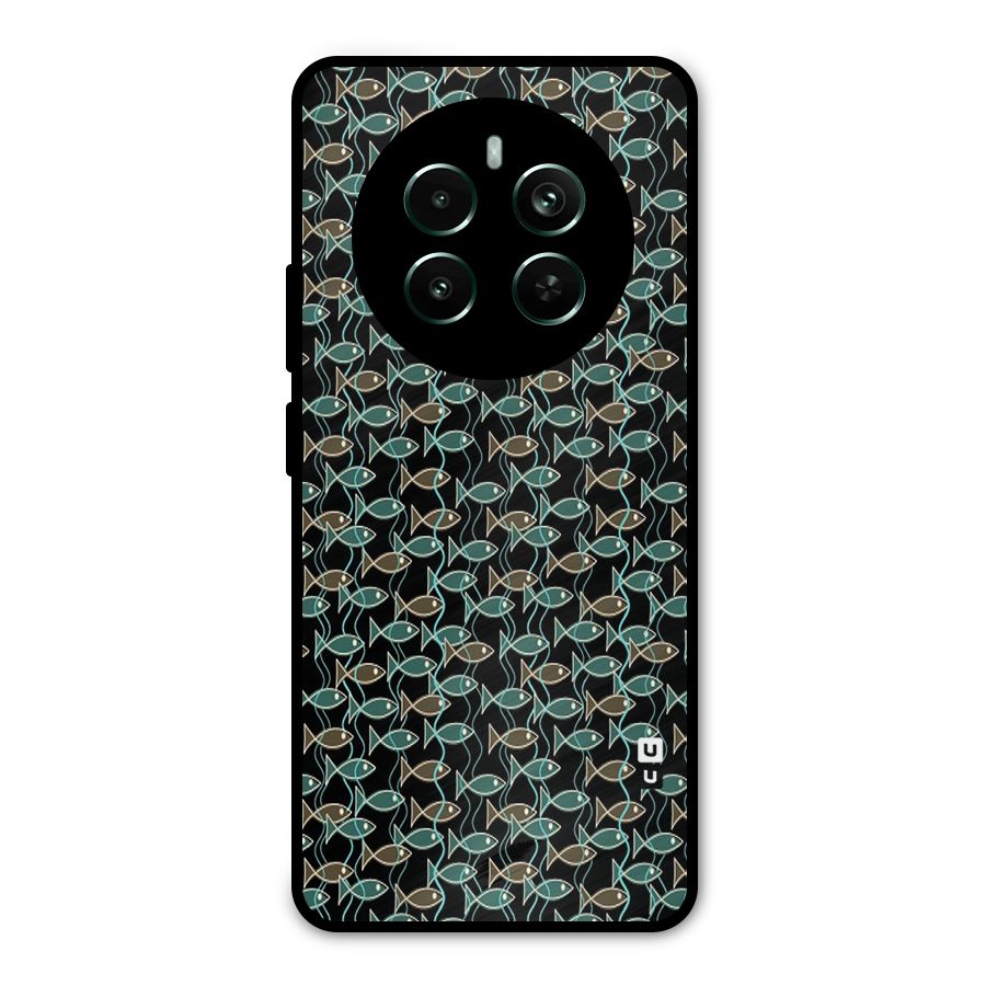 Animated Fishes Art Pattern Metal Back Case for Realme 12 Pro Plus