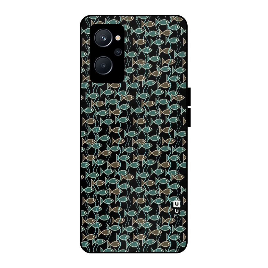 Animated Fishes Art Pattern Metal Back Case for Realme 9i 5G