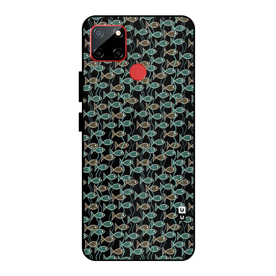 Animated Fishes Art Pattern Metal Back Case for Realme C12