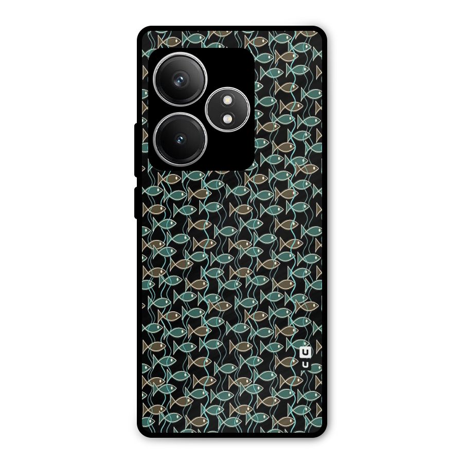 Animated Fishes Art Pattern Metal Back Case for Realme GT 6T