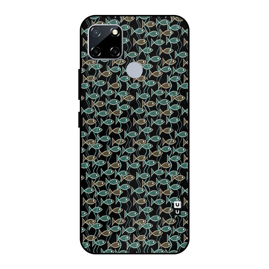 Animated Fishes Art Pattern Metal Back Case for Realme Narzo 20