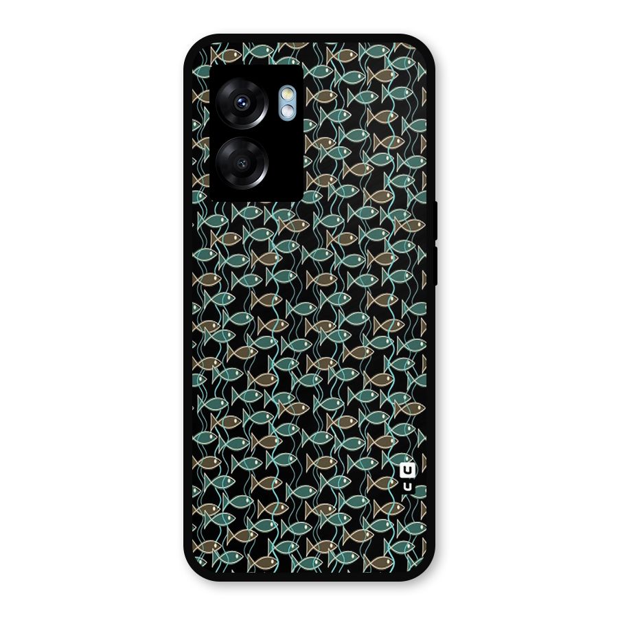 Animated Fishes Art Pattern Metal Back Case for Realme Narzo 50 5G