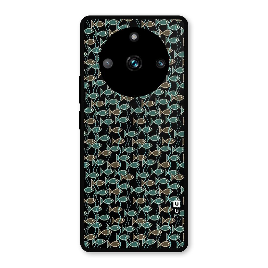 Animated Fishes Art Pattern Metal Back Case for Realme Narzo 60 Pro
