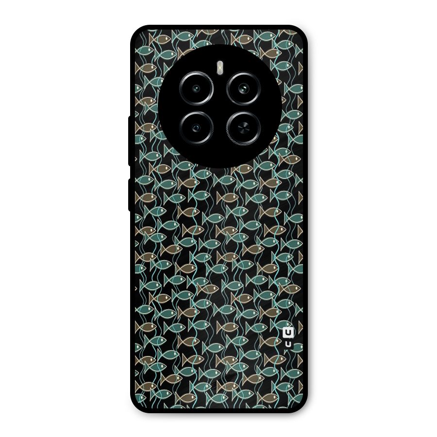 Animated Fishes Art Pattern Metal Back Case for Realme P1