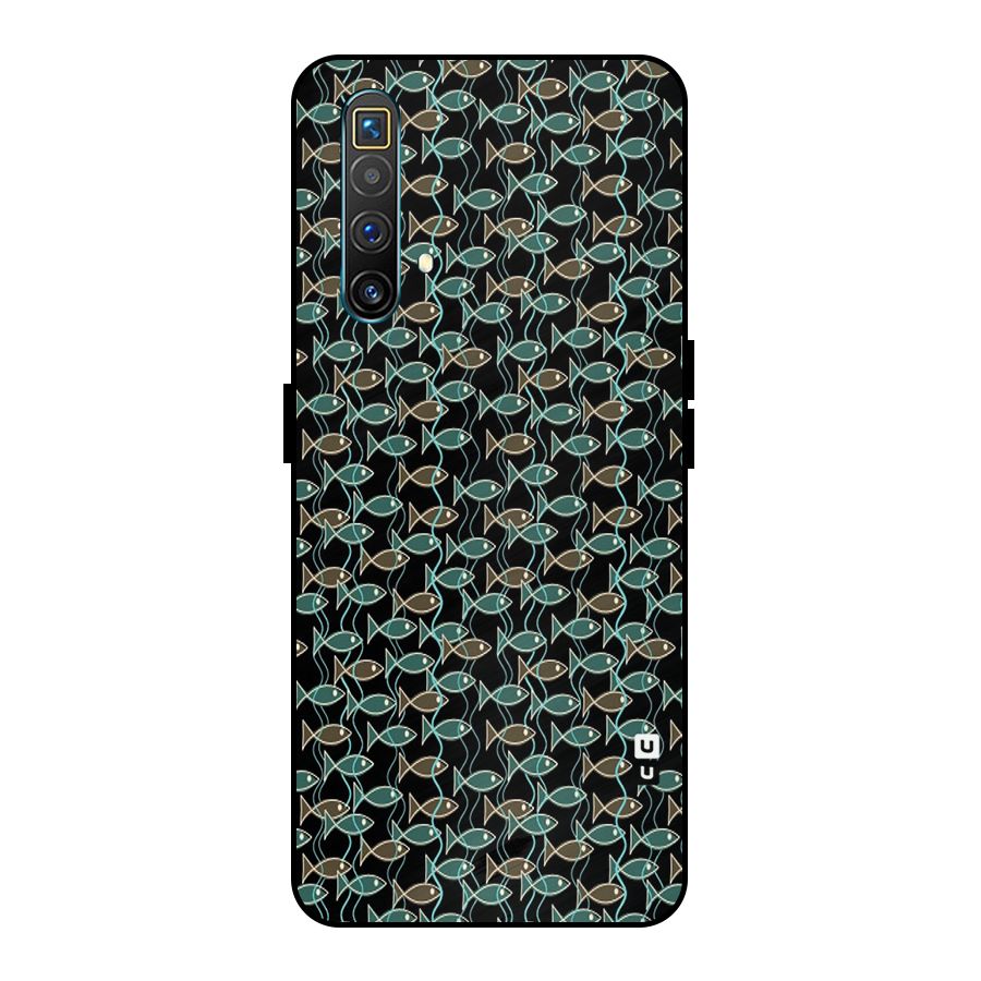 Animated Fishes Art Pattern Metal Back Case for Realme X3