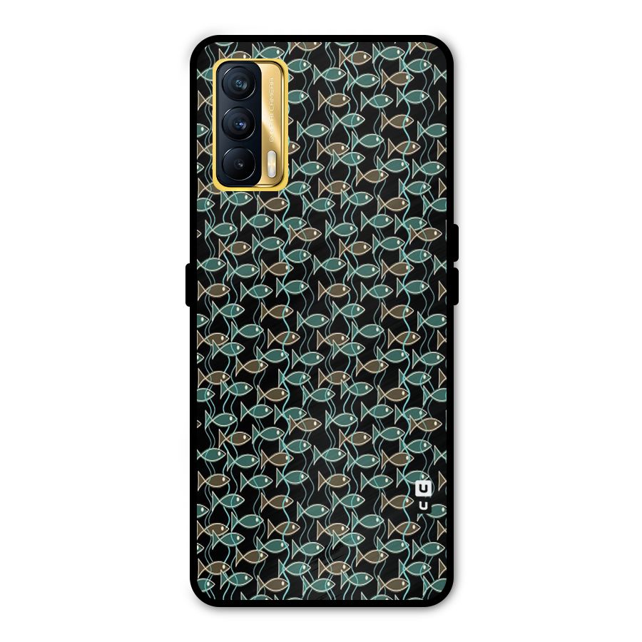Animated Fishes Art Pattern Metal Back Case for Realme X7