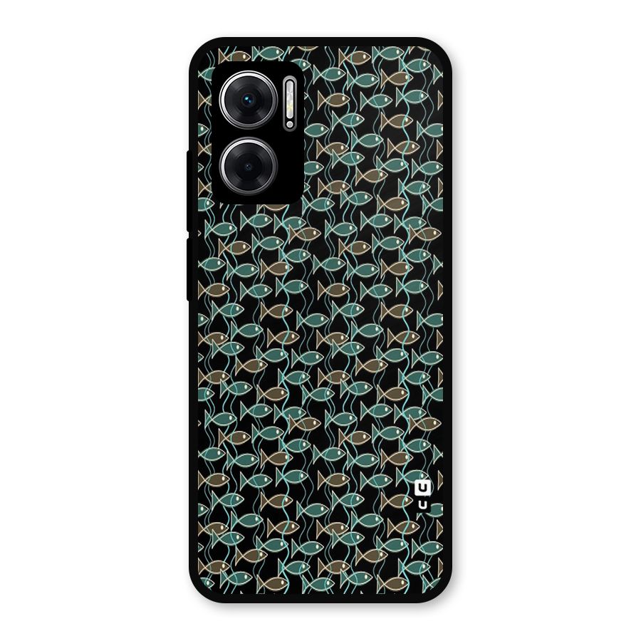 Animated Fishes Art Pattern Metal Back Case for Redmi 11 Prime 5G