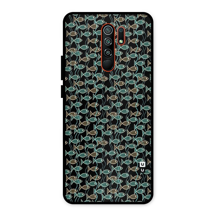 Animated Fishes Art Pattern Metal Back Case for Redmi 9 Prime