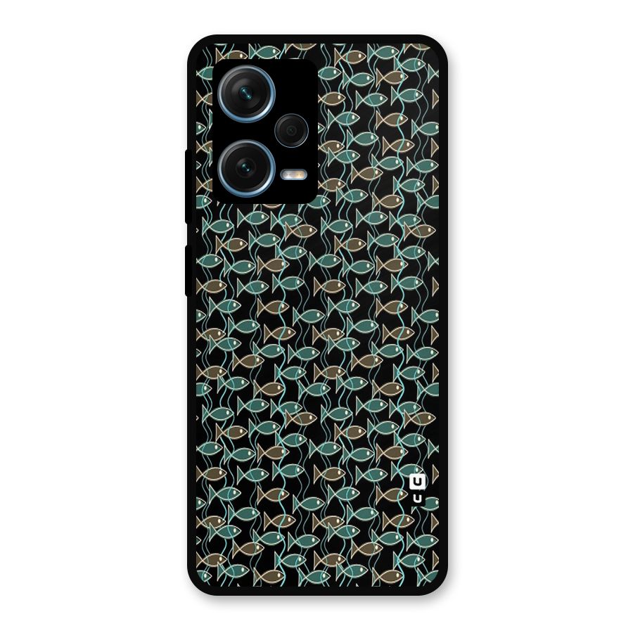Animated Fishes Art Pattern Metal Back Case for Redmi Note 12 Pro Plus 5G