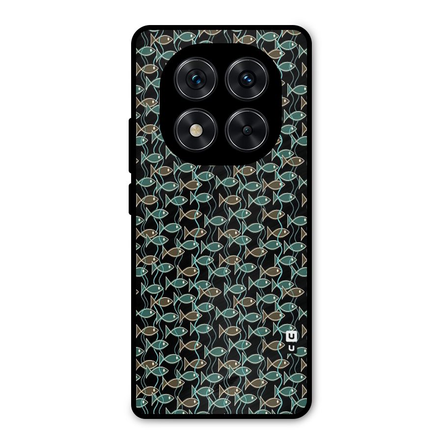 Animated Fishes Art Pattern Metal Back Case for Redmi Note 14 Pro 5G