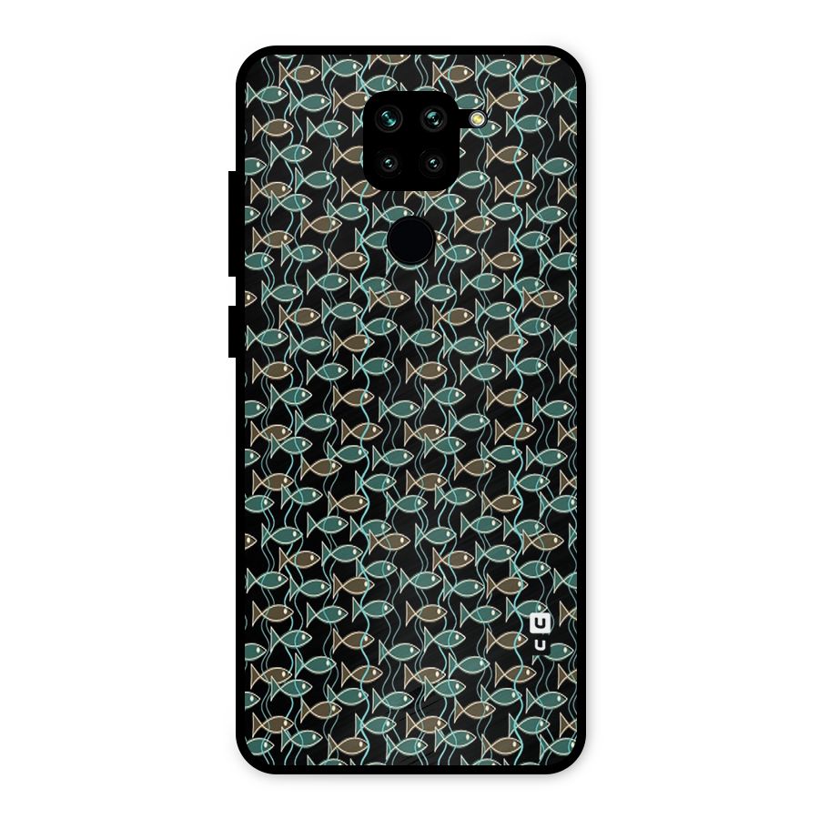 Animated Fishes Art Pattern Metal Back Case for Redmi Note 9