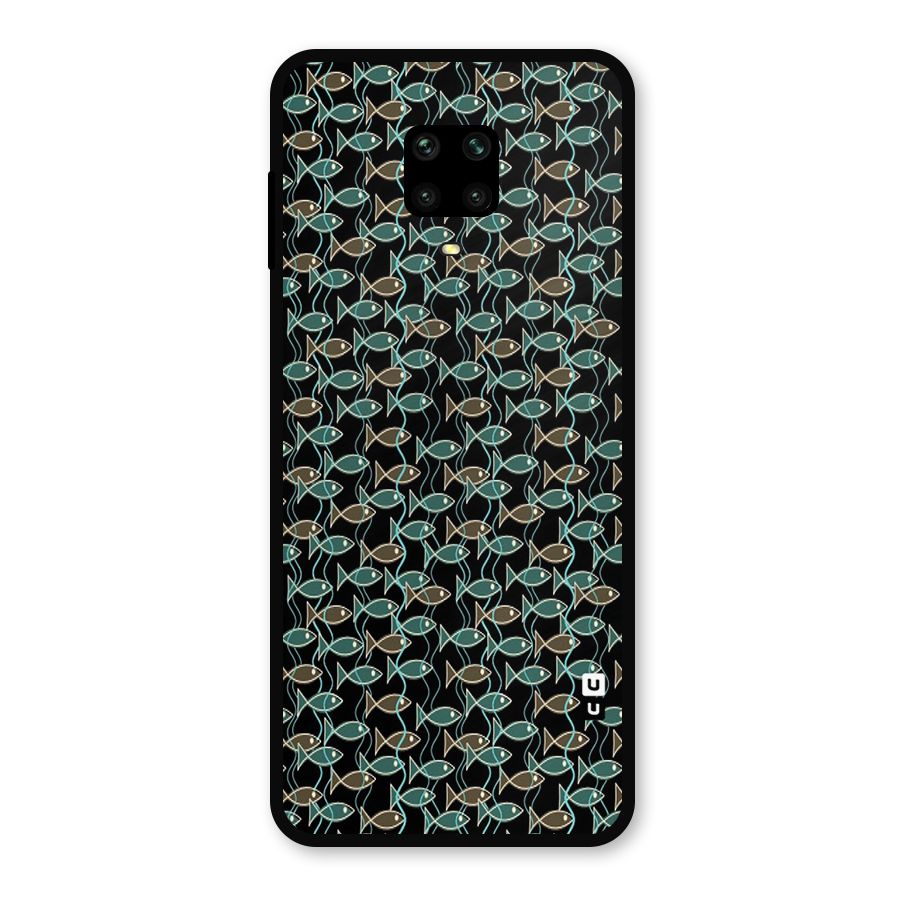 Animated Fishes Art Pattern Metal Back Case for Redmi Note 9 Pro
