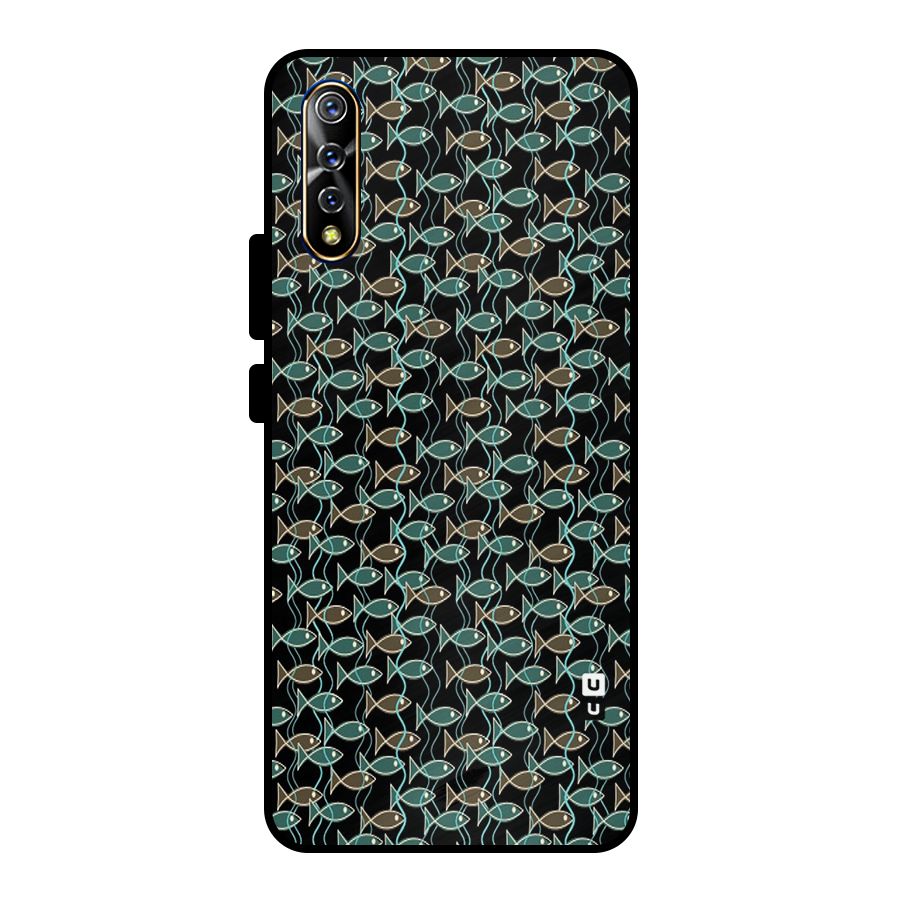 Animated Fishes Art Pattern Metal Back Case for Vivo S1