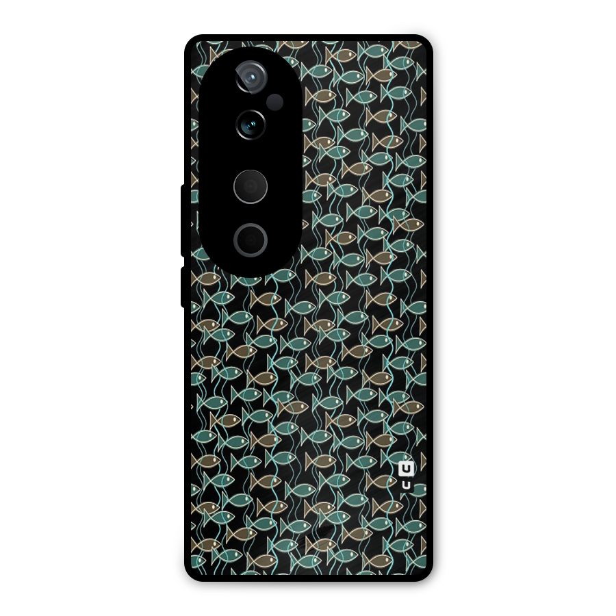 Animated Fishes Art Pattern Metal Back Case for Vivo T3 Ultra