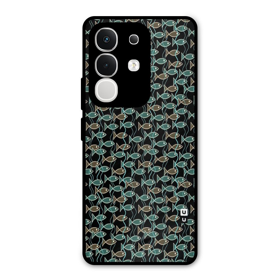 Animated Fishes Art Pattern Metal Back Case for Vivo T4x