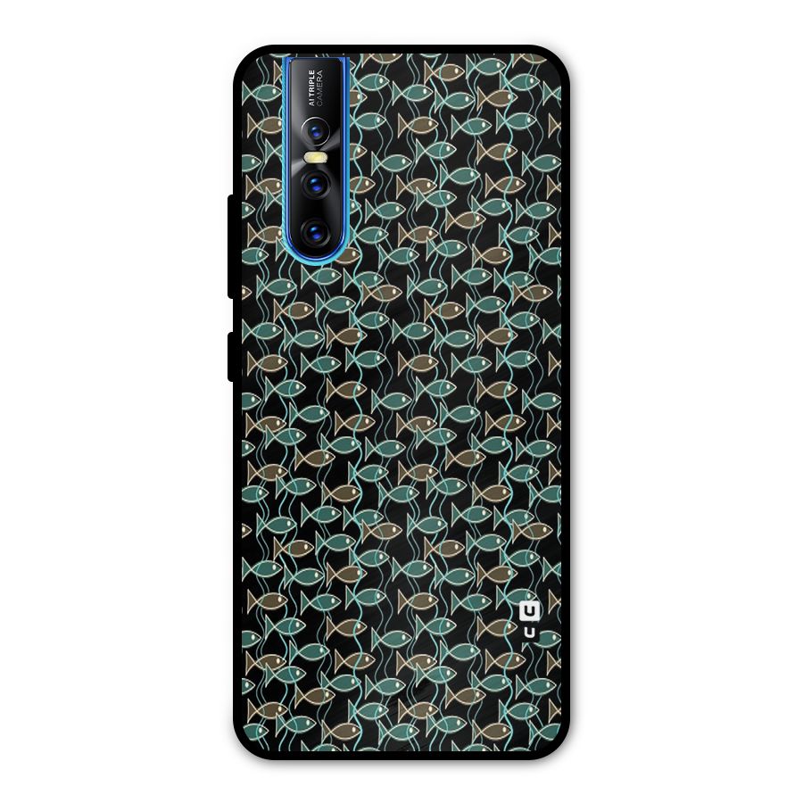Animated Fishes Art Pattern Metal Back Case for Vivo V15 Pro