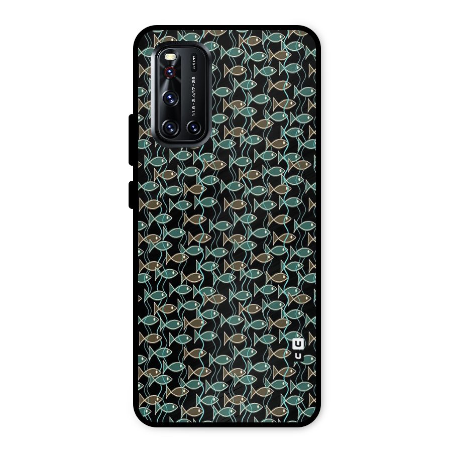 Animated Fishes Art Pattern Metal Back Case for Vivo V19