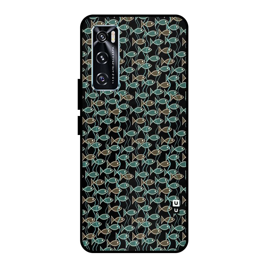 Animated Fishes Art Pattern Metal Back Case for Vivo V20 SE